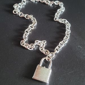 Urban Outfitters Lock and Chain Necklace